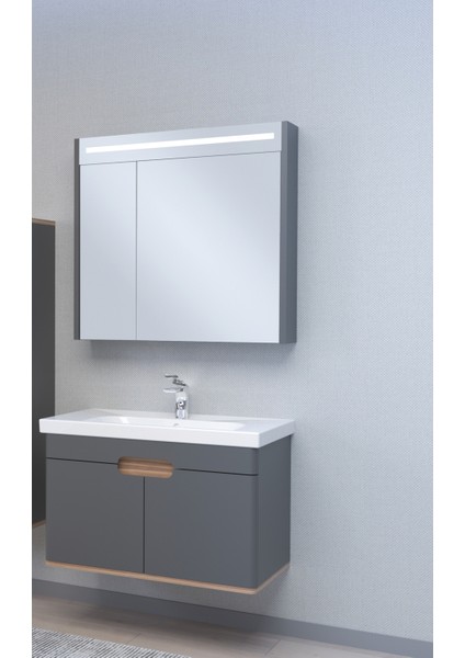 Troy 80 cm Antrasıt Grı/hazar Banyo Dolabı fiyatları