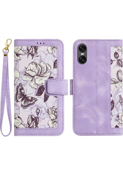 Sony Xperia 10 Vı Için Cüzdan Durumda Kickstand Kart Tutucu Anti Scratch Pu (Yurt Dışından)
