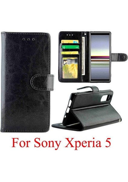 Sony Xperia 5 Için Flip Case Darbeye Kickstand Kart Tutucu Pu Deri (Yurt Dışından)