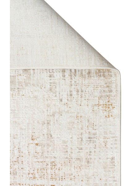 Roma RM03 Cream Beige Viskon ve Polyester Ile Üretilen Modern ve Şık Salon Halısı