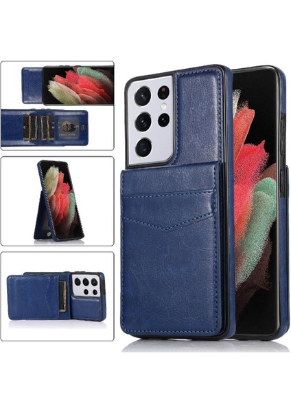 Samsung Galaxy S21 Ultra Premium Deri Manyetik Toka ile Uyumlu (Yurt Dışından)