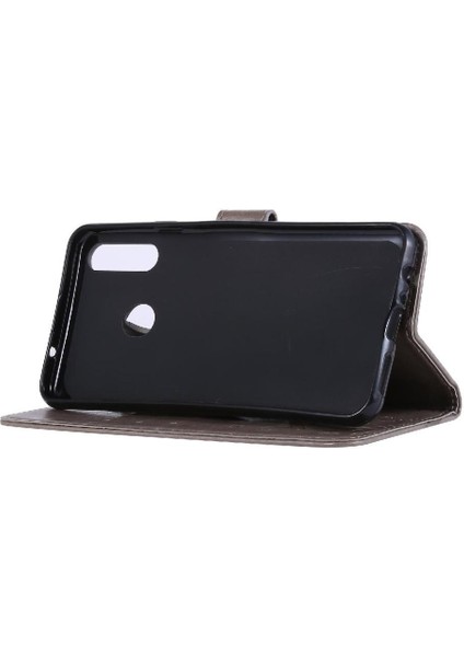Samsung Galaxy A20S Kickstand Pu Deri Kart Tutucu Bilek Için Filp Durumda (Yurt Dışından)