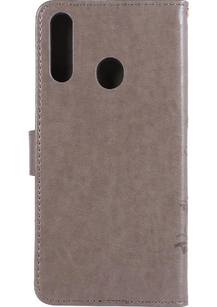 Samsung Galaxy A20S Kickstand Pu Deri Kart Tutucu Bilek Için Filp Durumda (Yurt Dışından)