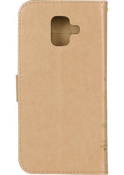 Samsung Galaxy A6 2018 Kickstand Manyetik Kapatma Kartı Pu Için Filp Durumda (Yurt Dışından)