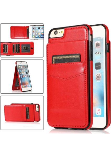 IPhone 6 Plus/6s Plus Kart Tutucu Manyetik Toka Kickstand ile Uyumlu (Yurt Dışından)