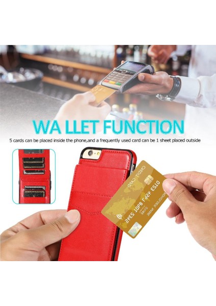 IPhone 6 Plus/6s Plus Kart Tutucu Manyetik Toka Kickstand ile Uyumlu (Yurt Dışından) indirimleri