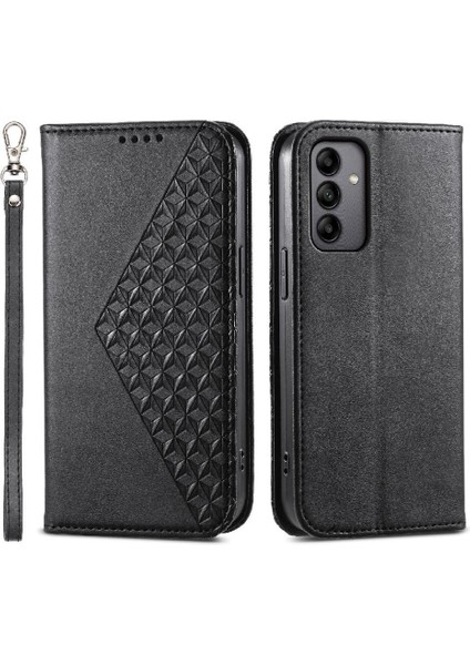 Samsung Galaxy A05S Cüzdan Eşkenar Dörtgen Şekli Günlük Kullanım Standı Için Flip Case (Yurt Dışından)