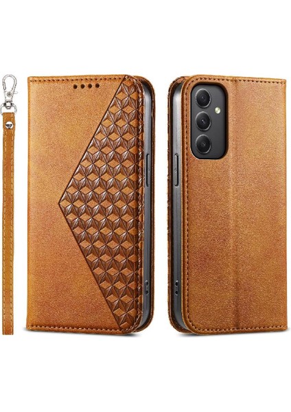 Samsung Galaxy A35 Cüzdan Eşkenar Dörtgen Şekli Standı Günlük Kullanım El Için Flip Case (Yurt Dışından)