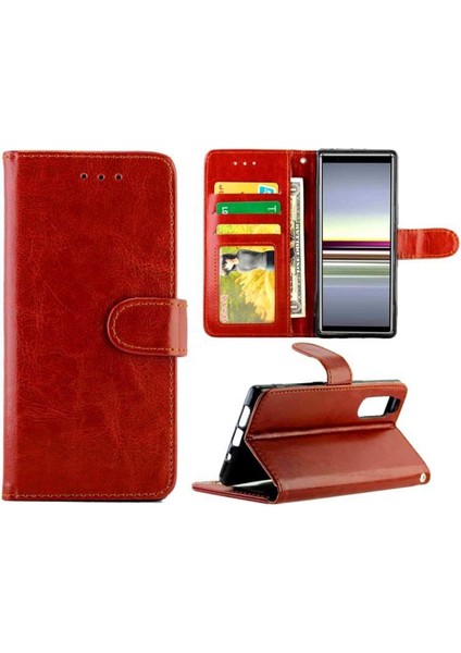 Sony Xperia 5 Için Flip Case Darbeye Kickstand Kart Tutucu Pu Deri (Yurt Dışından)