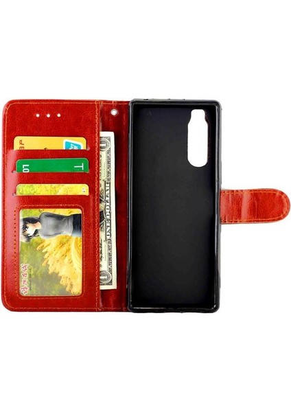 Sony Xperia 5 Için Flip Case Darbeye Kickstand Kart Tutucu Pu Deri (Yurt Dışından)