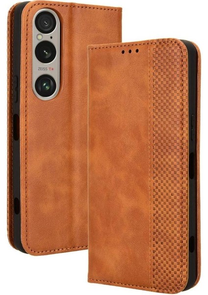 Sony Xperia 1 Ⅵ Manyetik Kapatma Pu Deri Cüzdan Için Kılıf (Yurt Dışından)