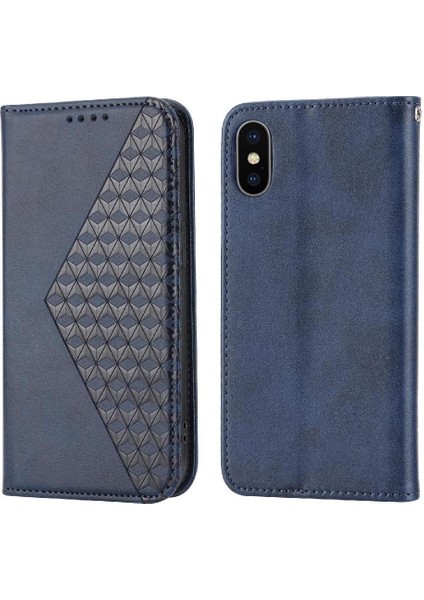 IPhone x Için Flip Case/xs Cüzdan Standı Eşkenar Dörtgen Şekli Günlük Kullanım El Kayışı (Yurt Dışından)