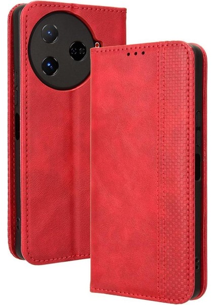 Tecno Camon 30 Pro 5g Manyetik Kapatma Cüzdan Pu Deri Için Kılıf (Yurt Dışından)