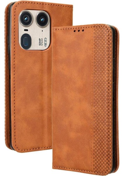 Motorola Moto X50 5g Cüzdan Manyetik Kapatma Pu Deri Kılıf (Yurt Dışından)
