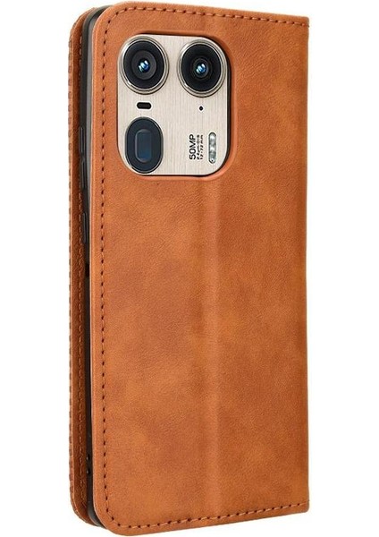 Motorola Moto X50 5g Cüzdan Manyetik Kapatma Pu Deri Kılıf (Yurt Dışından)