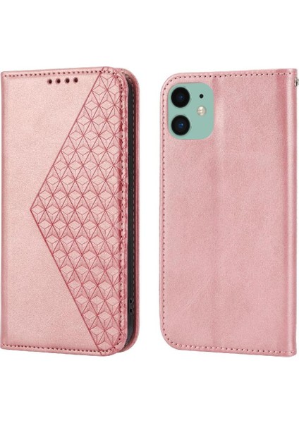 IPhone 11 Için Flip Case Pro Max Standı Günlük Kullanım El Kayışı Eşkenar Dörtgen Şekli (Yurt Dışından)