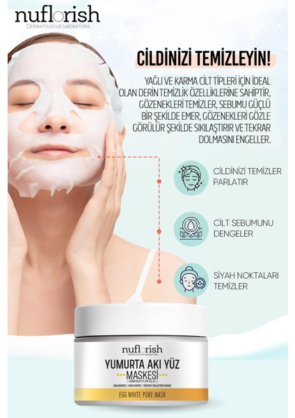 Yumurta Akı Maskesi, Gözenek Sıkılaştırıcı Egg Mask Wash Soft Scrub