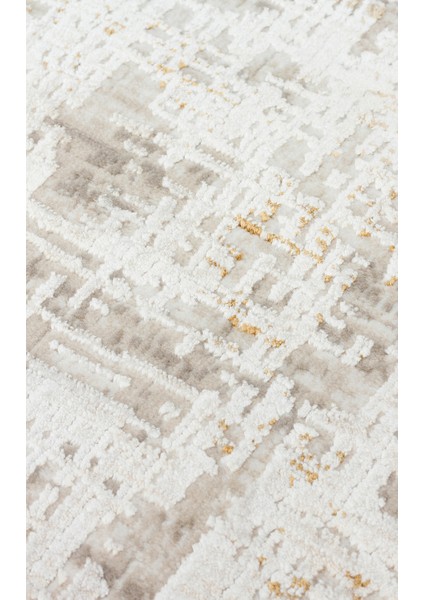 Roma RM03 Cream Beige Viskon ve Polyester Ile Üretilen Modern ve Şık Salon Halısı fırsatları