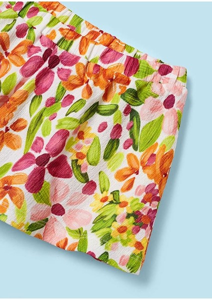 Kız Çocuk Asimetrik Üst Şort Takım Turuncu 3262 fırsatları