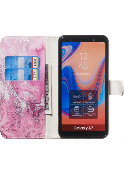 Samsung Galaxy A7 2018 Için Flip Case Mermer Desen Tam Koruma Pu (Yurt Dışından) indirimleri