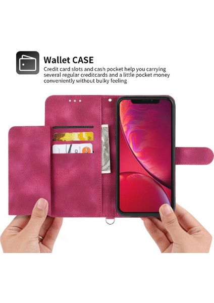 Iphone 11 Için Flip Case Xr Kabartmalı Çoklu Kredi Kartı Yuvaları Bileklik (Yurt Dışından) indirimleri
