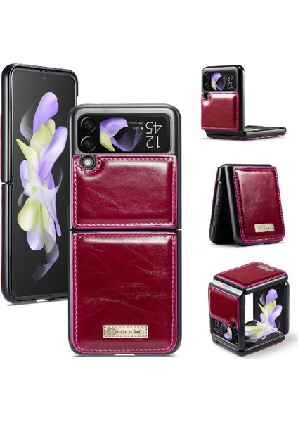 Samsung Galaxy Z Flip 4 Için Flip Case 5g Kickstand Kart Tutucu Retro (Yurt Dışından)