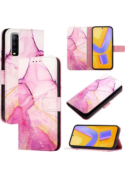 Colorful Shop Vivo Yycüzdan Mermer Desen Pu Deri Kickstand Için Kılıf (Yurt Dışından)