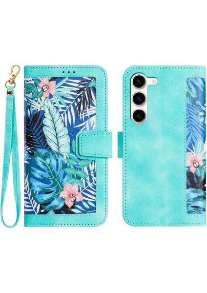 Samsung Galaxy S23 Kickstand Manyetik Kapatma Pu Deri Için Cüzdan Kılıf (Yurt Dışından)