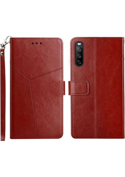 Sony Xperia 10 Vı Için Flip Case Deri Cüzdan Kapak Çevirin Kitap Katlanır Tpu (Yurt Dışından)