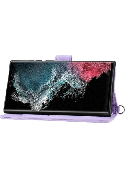 Samsung Galaxy S23 Ultra Kabartmalı Çoklu Kredi Kartı Yuvaları Için Flip Case (Yurt Dışından) indirimleri