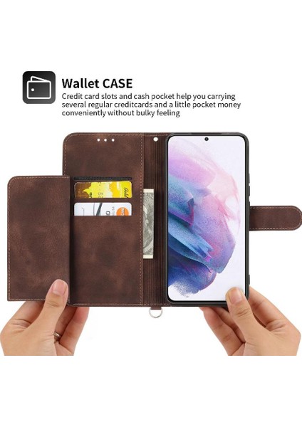 Samsung Galaxy S21 Ultra Kabartmalı Darbeye Bileklik Kartı Için Flip Case (Yurt Dışından) fırsatları