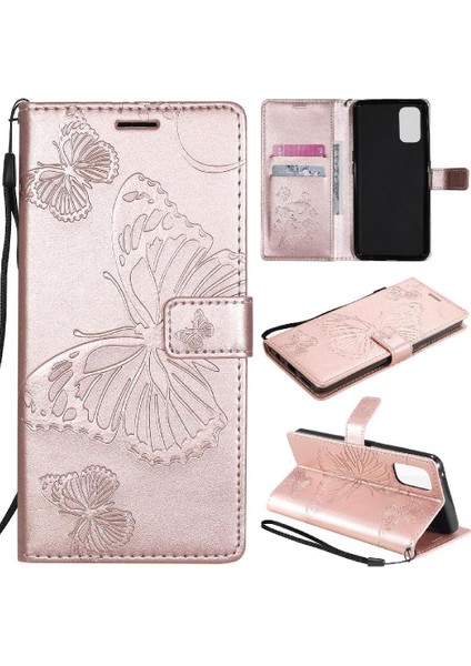 Kart Yuvası Standı Pu Deri ile Realme 7 Pro Flip Kickstand Için Flip Case (Yurt Dışından)