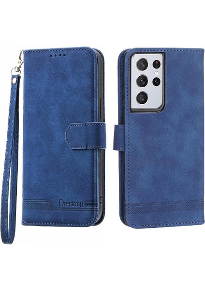 Samsung Galaxy S21 Ultra Bileklik Nakit Cep Kart Yuvaları Için Flip Case (Yurt Dışından)