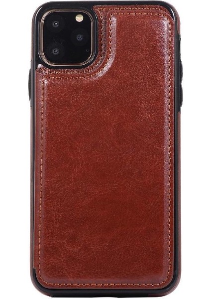 Kart Tutucu Kart Yuvaları Toka ile IPhone 11 Pro Pu Deri Için Cüzdan Kılıf (Yurt Dışından) fırsatları