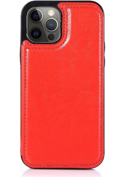 IPhone 12 Için Cüzdan Durumda Pro Max Çift Manyetik Toka Kart Yuvaları Pu (Yurt Dışından) modelleri