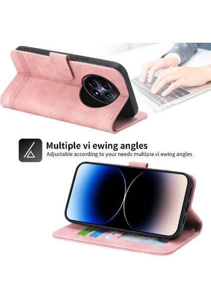Realme 12 5g Manyetik Kapatma Bileklik Premium Nakit Cep Için Flip Case (Yurt Dışından)