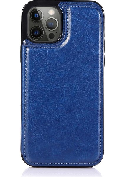 Kart Sahibi ile IPhone 13 Pro Max Pu Deri Kart Yuvaları Için Cüzdan Kılıf (Yurt Dışından)