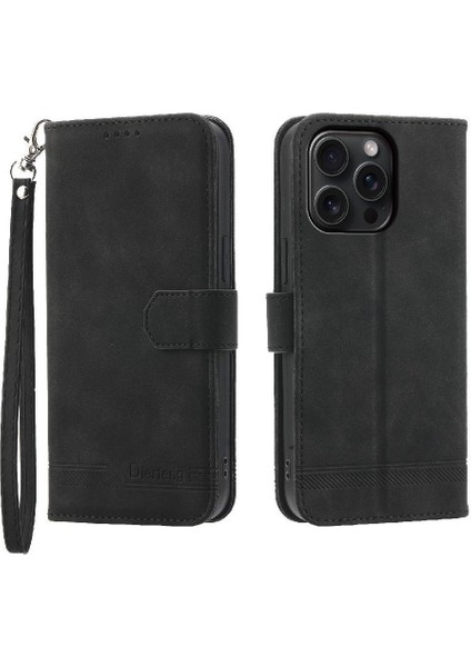IPhone 15 Için Flip Case Pro Max Bileklik Nakit Cep Kart Yuvaları Manyetik (Yurt Dışından)