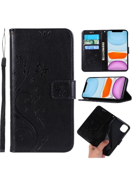 IPhone 11 Için Filp Durumda Kart Tutucu Manyetik Kapatma Pu Deri Kickstand (Yurt Dışından)