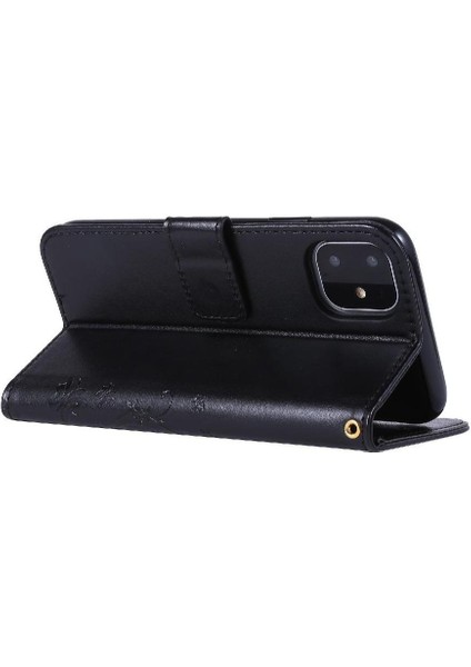 IPhone 11 Için Filp Durumda Kart Tutucu Manyetik Kapatma Pu Deri Kickstand (Yurt Dışından)