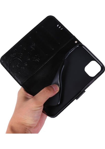 IPhone 11 Için Filp Durumda Kart Tutucu Manyetik Kapatma Pu Deri Kickstand (Yurt Dışından)