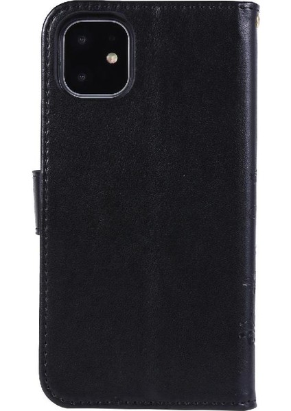 IPhone 11 Için Filp Durumda Kart Tutucu Manyetik Kapatma Pu Deri Kickstand (Yurt Dışından)
