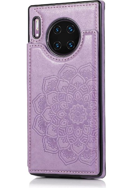 Colorful Shop Cüzdan Kart Tutucu Kılıf ile Huawei Mate 30 Desen Çiçek Çift Flip (Yurt Dışından)