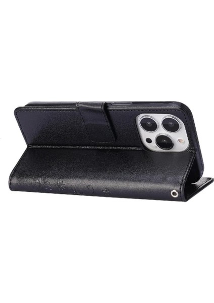 IPhone 15 Için Filp Durumda Artı Pu Deri Kickstand Kart Tutucu Bilek Kayışı (Yurt Dışından) fırsatları
