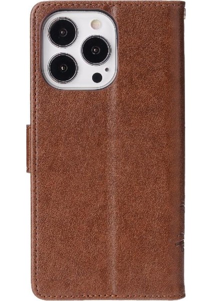 IPhone 15 Için Filp Durumda Pro Max Kart Tutucu Pu Deri Manyetik Kapatma (Yurt Dışından)