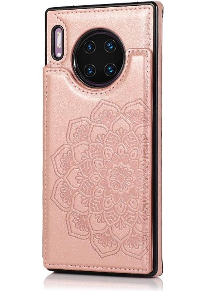 Colorful Shop Cüzdan Kart Tutucu Kılıf ile Huawei Mate 30 Desen Çiçek Çift Flip (Yurt Dışından)