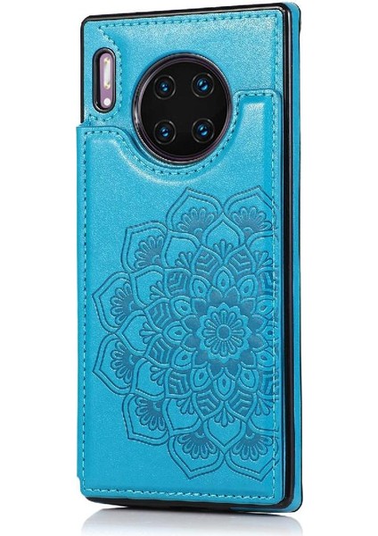 Colorful Shop Cüzdan Kart Tutucu Kılıf ile Huawei Mate 30 Desen Çiçek Çift Flip (Yurt Dışından)