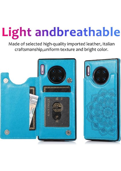 Colorful Shop Cüzdan Kart Tutucu Kılıf ile Huawei Mate 30 Desen Çiçek Çift Flip (Yurt Dışından)