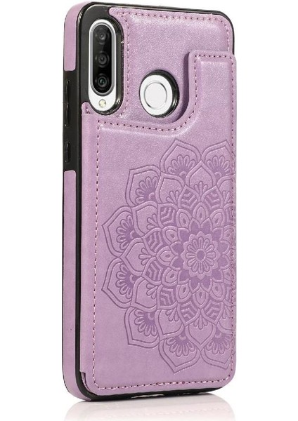 Huawei P30 Lite Flip Darbeye Dayanıklı Desen Için Kart Tutucu Kılıf ile Cüzdan (Yurt Dışından) fiyatları