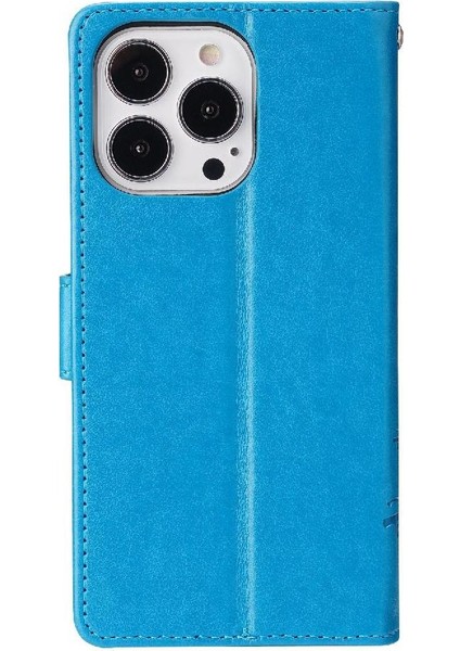 IPhone 15 Için Filp Durumda Pro Max Kart Tutucu Pu Deri Manyetik Kapatma (Yurt Dışından)